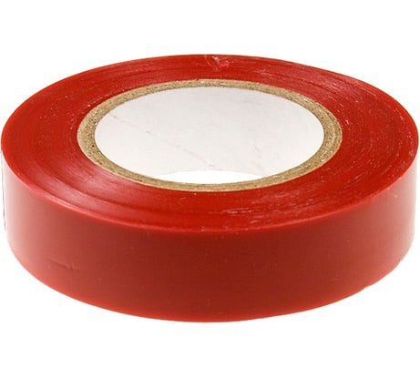 Самозатухающая ПВХ изолента FIT 19 мм х 0,13 мм х 10 м, красная 11003