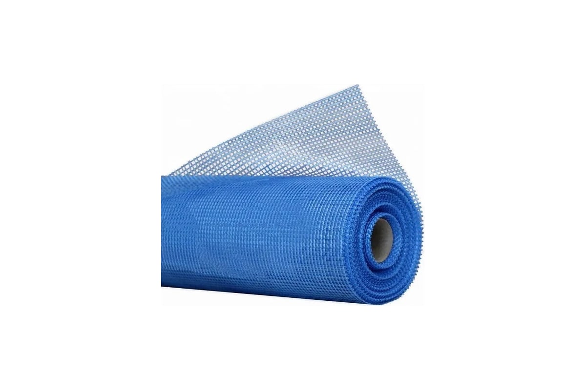 Стеклотканевая фасадная сетка PROFFIT ProFit 160 гр., синяя, ячейка 5x5 ...