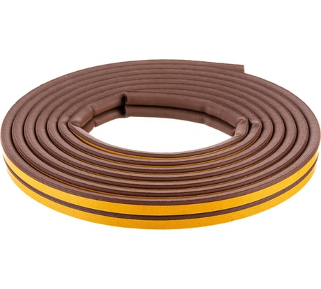 Самоклеящийся уплотнитель Sila D-профиль, 6 м, коричневый В6 SILADВ6