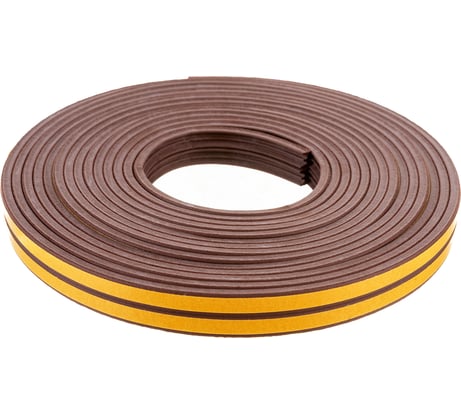 Самоклеящийся уплотнитель Sila Е-профиль, 12 м, коричневый В12 SILAEВ12