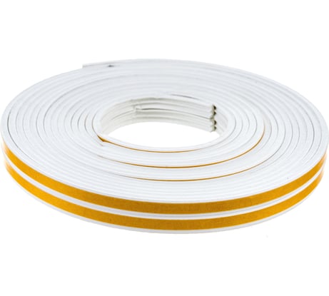 Самоклеящийся уплотнитель Sila Е-профиль, 12 м, белый W12 SILAEW12