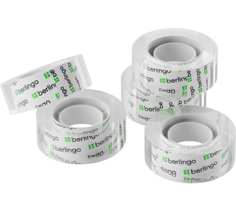 Набор клейкой ленты Berlingo, 8 шт., 19мм х 33м, кристально-прозрачная CT_1930