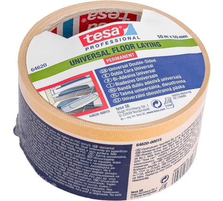 Двусторонняя пленочная лента TESA белая, 10 м х 50 мм 64620-00015-11