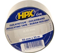 Огнестойкая профессиональная изолента из ПВХ HPX IG5033 INSULATION TAPE 5200 50 мм х 33 м, серая 5425014229042