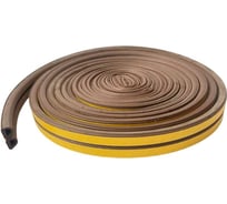 Самоклеящийся уплотнитель СХТ D-профиль, коричневый, 10 м СХ0053