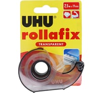 Клеящая лента UHU прозрачная, 19 мм х 7.5 м, в диспенсере, блистер 36955