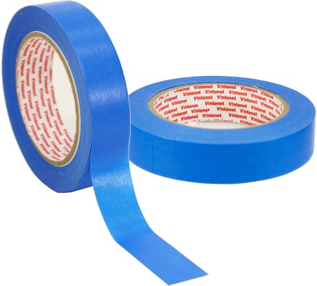 Малярная лента на основе рисовой бумаги Washi для четкого края Vintanet WM111, синяя, 24мм х 50м WM1112450