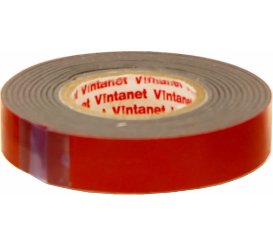 Монтажная сверхсильная клейкая двусторонняя лента Vintanet VN1146, цвет черный, 12 мм х 1,5 м VN11461215