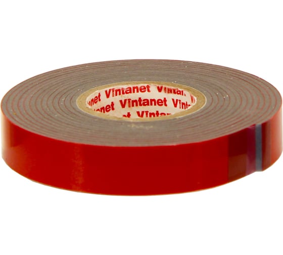 Двусторонняя клейкая монтажная термостойкая акриловая лента VINTANET VN1105, 12 мм х 2 м VN1105122