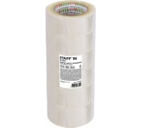 Упаковочные клейкие ленты STAFF 48 мм х 120 м, 6 шт., прозрачные, 40 микрон, Big Pack 440180