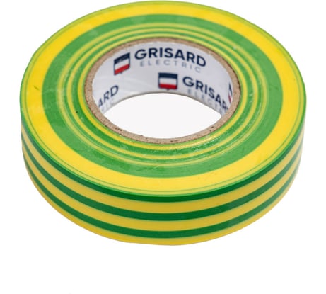 Универсальная изолента Grisard Electric 0,18x19 мм, желто-зеленая, 20 м GRE-013-0005(1)