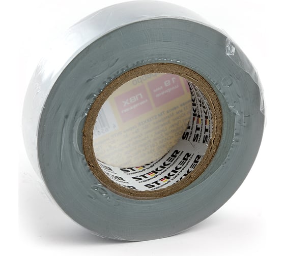 Изоляционная лента STEKKER intp01319-20 0,13x19 мм, 20 м, серебро 39911