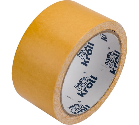 Двусторонняя клейкая лента KROLL ткань/pvc, 48 мм х 10 м 4607190400922