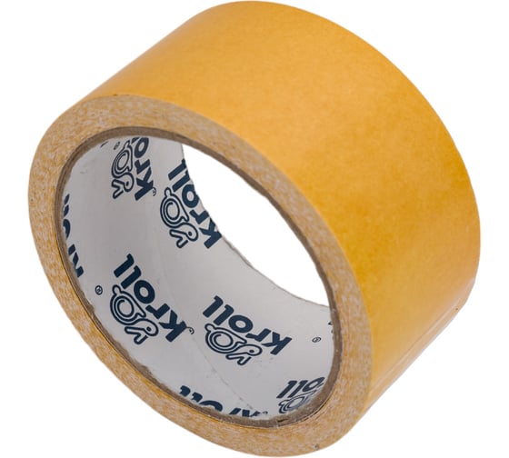 Двусторонняя клейкая лента KROLL ткань/pvc, 48 мм х 10 м 4607190400922