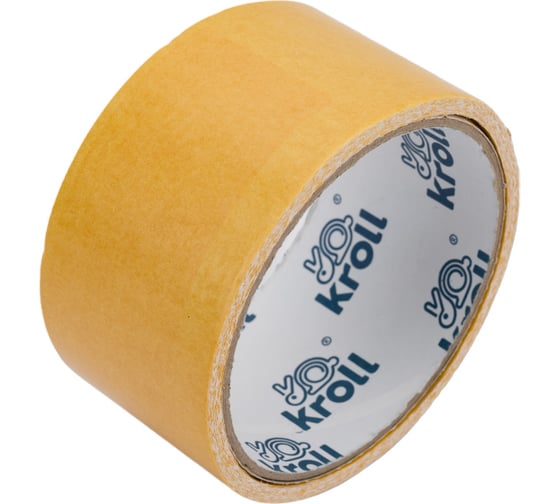 Двусторонняя клейкая лента KROLL ткань/pvc, 48 мм х 5 м 4607190400915
