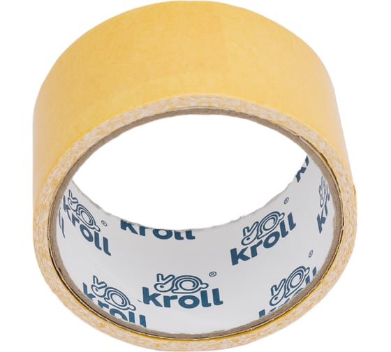 Двусторонняя клейкая лента KROLL ткань/pvc, 48 мм х 5 м 4607190400915
