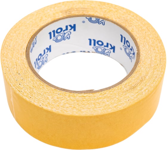 Двусторонняя клейкая лента KROLL ткань/pvc, 38 мм х 25 м 4607190401813