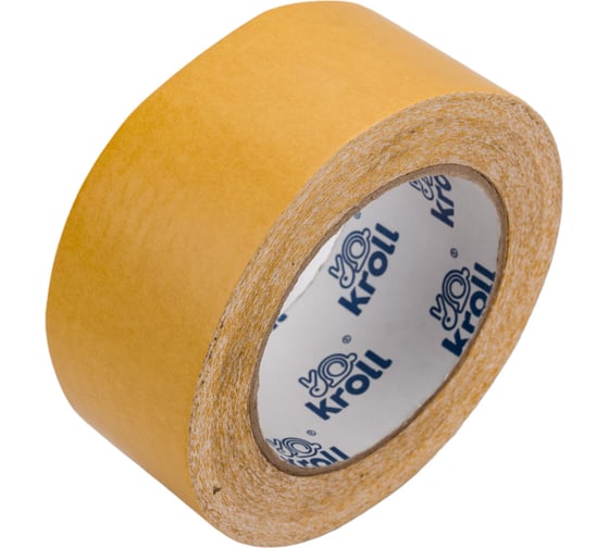 Двусторонняя клейкая лента KROLL ткань/pvc, 48 мм х 25 м 4607190401844