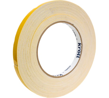 Клейкая лента на вспененнной основе KROLL 12 мм х 10 м 4607190400953