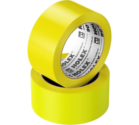 Малярная жаростойкая лента HOLEX до 90С, желтая, 24 мм, 50 м HAS-382291