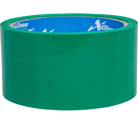 Упаковочная клейкая лента XGLASS зеленая, 50 мм, 41 м, 43 мкм, 160086