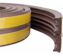 Уплотнительная самоклеящаяся лента РемоКолор вспененный EPDM каучук, E-профиль, коричневая, 9x4 мм, 150 м 50-3-219