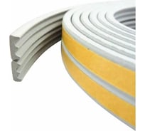 Уплотнительная самоклеящаяся лента РемоКолор вспененный EPDM каучук, E-профиль, белая, 9x4 мм, 10 м 50-3-212