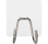 Самоклеящиеся двойные крючки VETTA 7x7х4,5 см, ПВХ, металл, 2 шт. 440-372