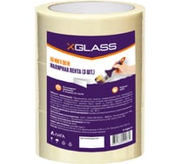 Малярная клейкая лента X-Glass 50 мм х 50 м, 3 шт 160414 25077729