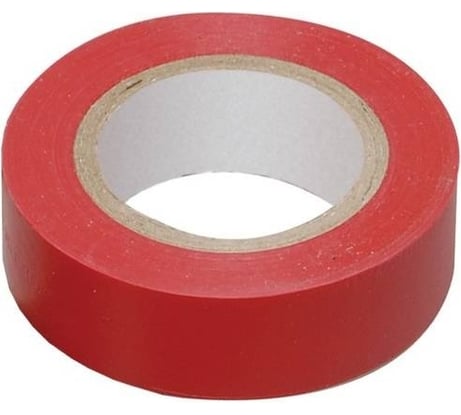 Изолента РОССНА пвх, 15 мм, красная Р861342