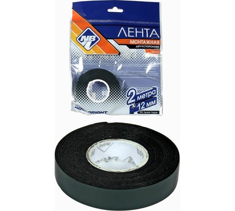 Двухсторонняя клейкая лента Nova Bright зеленый, 12 мм х 2 м 46669