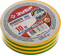 Изолента "МАСТЕР" желто-зеленая ПВХ (15 мм; 10 м) ЗУБР 1233-6_z01