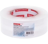 Упаковочная клейкая лента BRAUBERG Original 48 мм х 200 м, прозрачная, толщина 45 микрон 440177