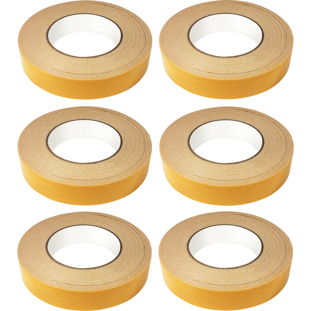 Двусторонняя клейкая лента на вспененной основе Кордленд 25 мм х 10 м ...