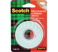 Монтажная двусторонняя лента (12 мм х 1.9 м) на вспенной основе 110D Scotch 24C0040368