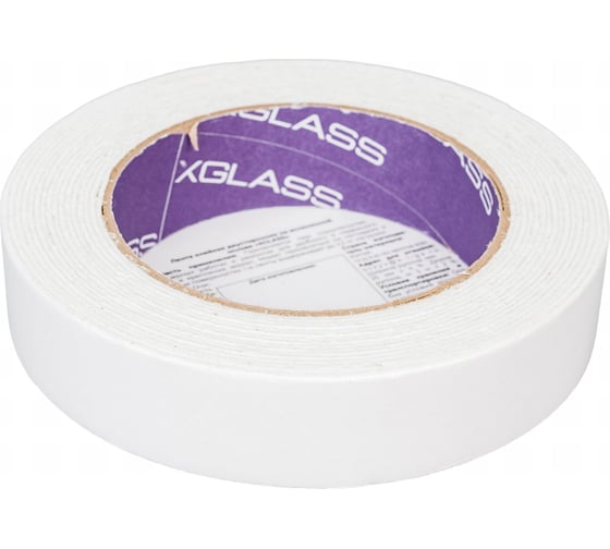 Двусторонняя клейкая лента на вспененной основе X-Glass 25 мм х 5 м, 160419