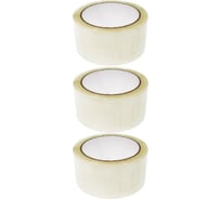 Упаковочная клейкая лента Кордленд прозрачный, 48x45x40м, 3 шт. SCO-00356.3