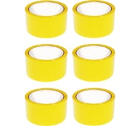 Упаковочная клейкая лента Кордленд желтый, 48x43x40м, 6 шт. SCO-00360.6