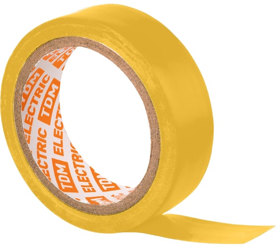 Изолента ПВХ TDM ELECTRIC 0,13x15 мм, желтая, 5 м SQ0526-0072