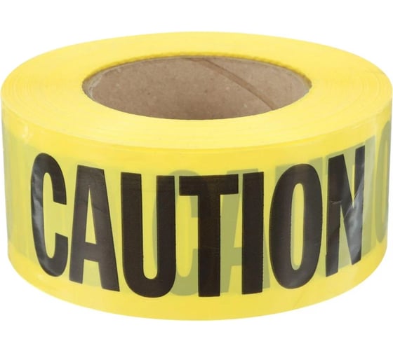 Сигнальная лента Goldblatt жёлто-чёрная с надписью "CAUTION" (304 м) G02322