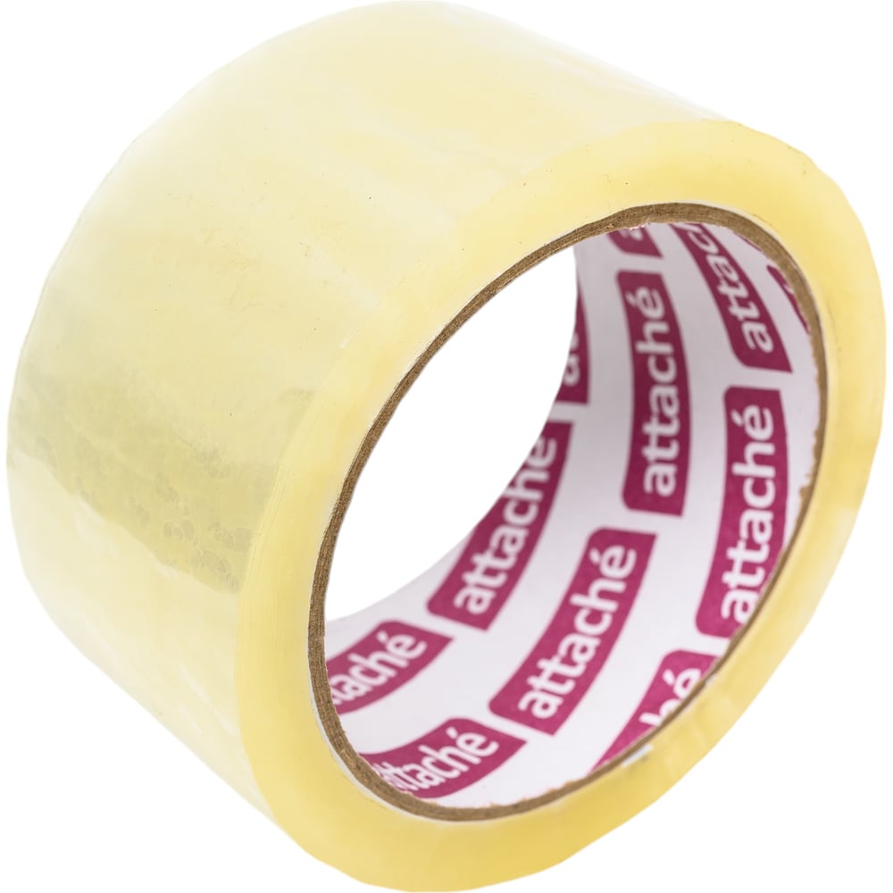Упаковочная клейкая лента Attache 48 мм х 60 м, 45 мкм, прозрачная, 6 ...