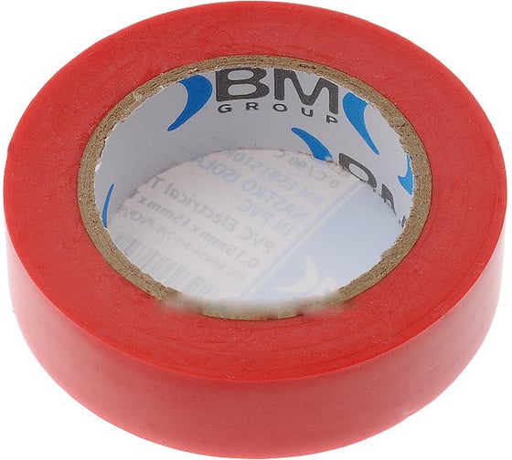 Изолента BM Group ПВХ, 15 мм x 25 м, цвет красный BM-ESB1525RO