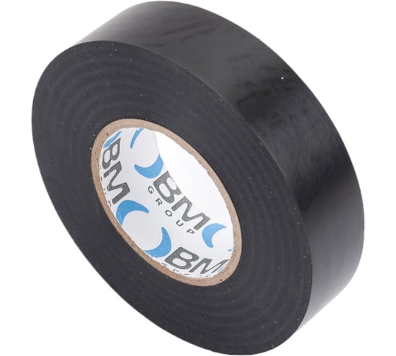 Изолента ПВХ 19 мм x 25 м, цвет черный BM Group BM-ESB1925NE