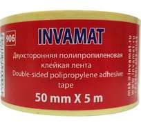 Двухсторонняя полипропиленовая клейкая лента INVAMAT 50x5 мм 906