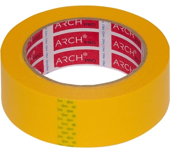 Малярная лента ARCH PRO желтая, Четкий край, 50 м х 38 мм, 30 дней 671038