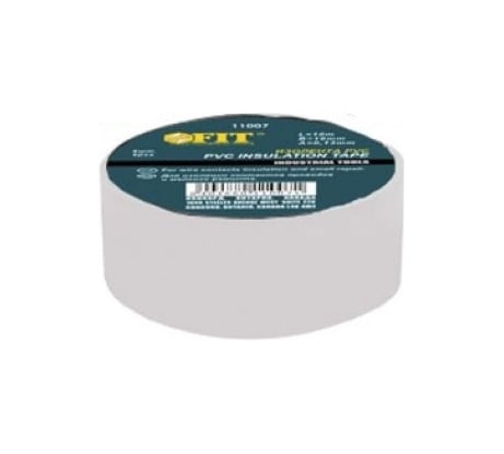 Изолента FIT IT PVC 19 ммх0,13 ммх10 м 1шт белая 11009