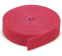 Лента (липучка) в рулоне Cabeus ширина 25 мм, длина 5 м, красная ROL-5x25-RD