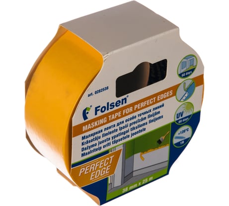 Малярная лента для особо точных линий Folsen 38ммх25м 0282538