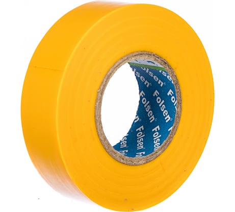 Изоляционная лента Folsen 19ммx20м жёлтая 012501