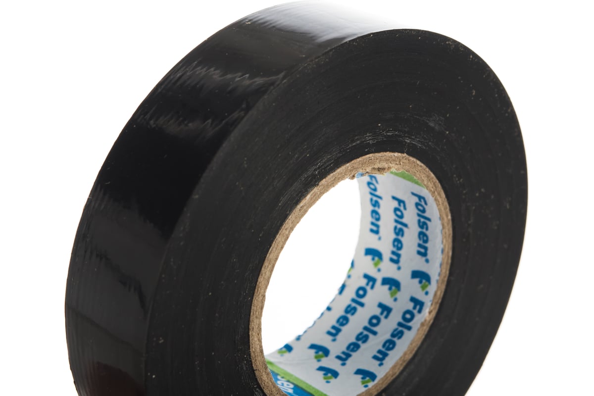 Изоляционная лента Folsen 19ммx20м черная Premium от -18oC до +105oC ...